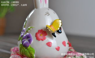 日本招财猫摆件中号陶瓷工艺品 招财蝴蝶兔价格、厂家与图片解析